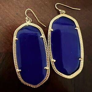 Kendra Scott Navy Elle Drop Earrings